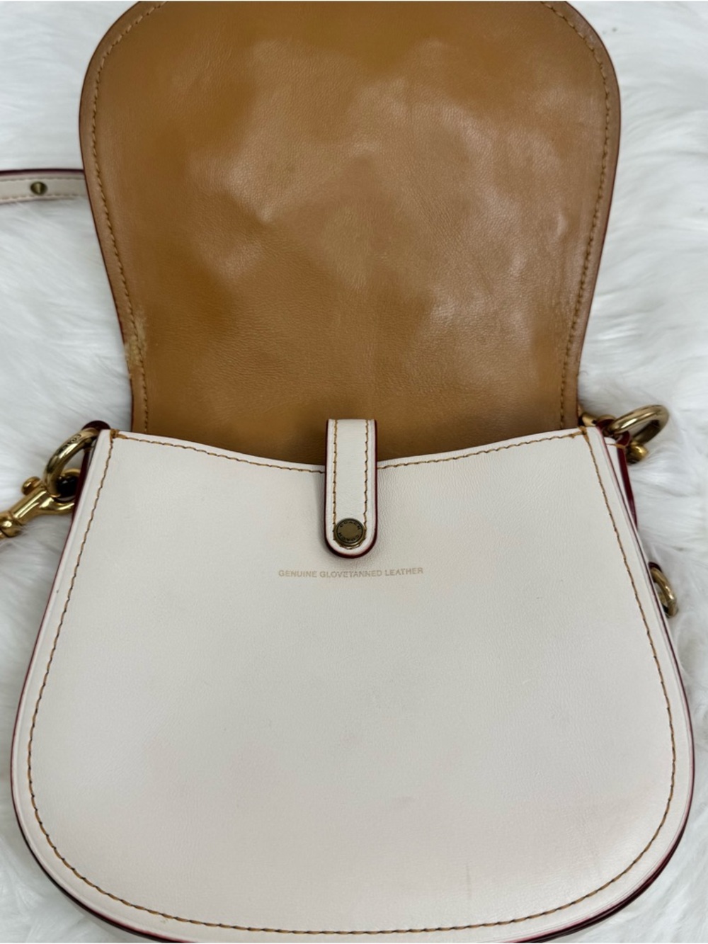 Coach 1941 Tea Rose Leather Saddle bag - Picture 5 of 9
